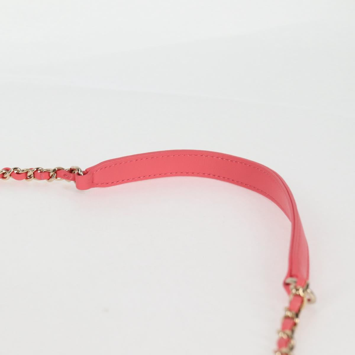 Chanel Matelasse Bijoux Chain Shoulder Bag Lamb Skin Pink Gold Cc