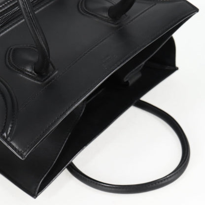 Celine Luggage Phantom Hand Bag Leather Black