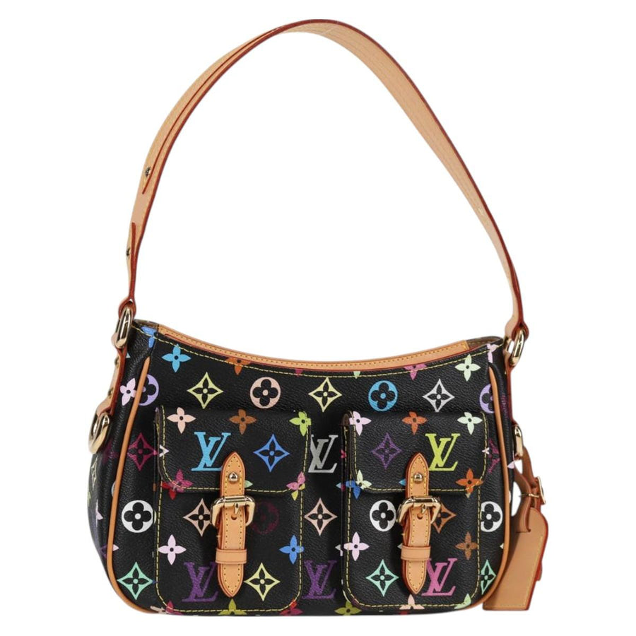 Louis Vuitton Monogram Multicolor Lodge Pm Hand Bag Black M40054 Lv