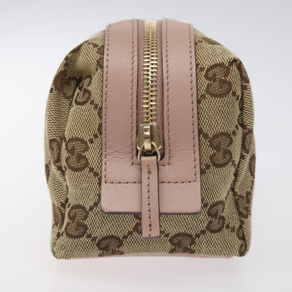 Gucci Gg Canvas Pouch Beige Gold 256636