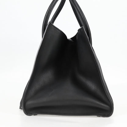 Celine Luggage Phantom Hand Bag Leather Black