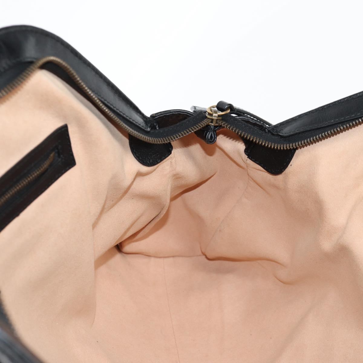 Gucci Gg Marmont Hand Bag Leather Black Gold 515937
