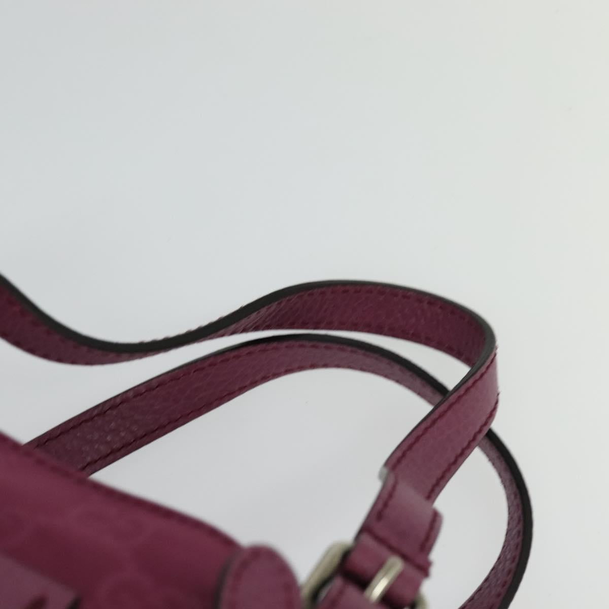 Gucci Gg Canvas Guccissima Hand Bag Nylon 2WAY Pink Silver 387067