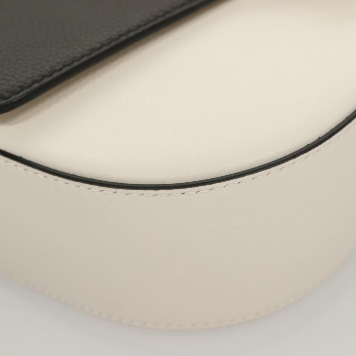 Versace Shoulder Bag Leather Black Gold White