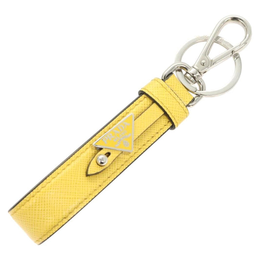 Prada Key Holder Leather Yellow