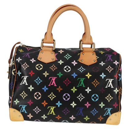 Louis Vuitton Monogram Multicolor Speedy 30 Hand Bag Black M92642