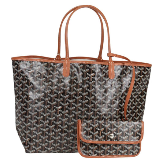 Goyard Herringbone Saint Louis Gm Tote Bag Pvc Black