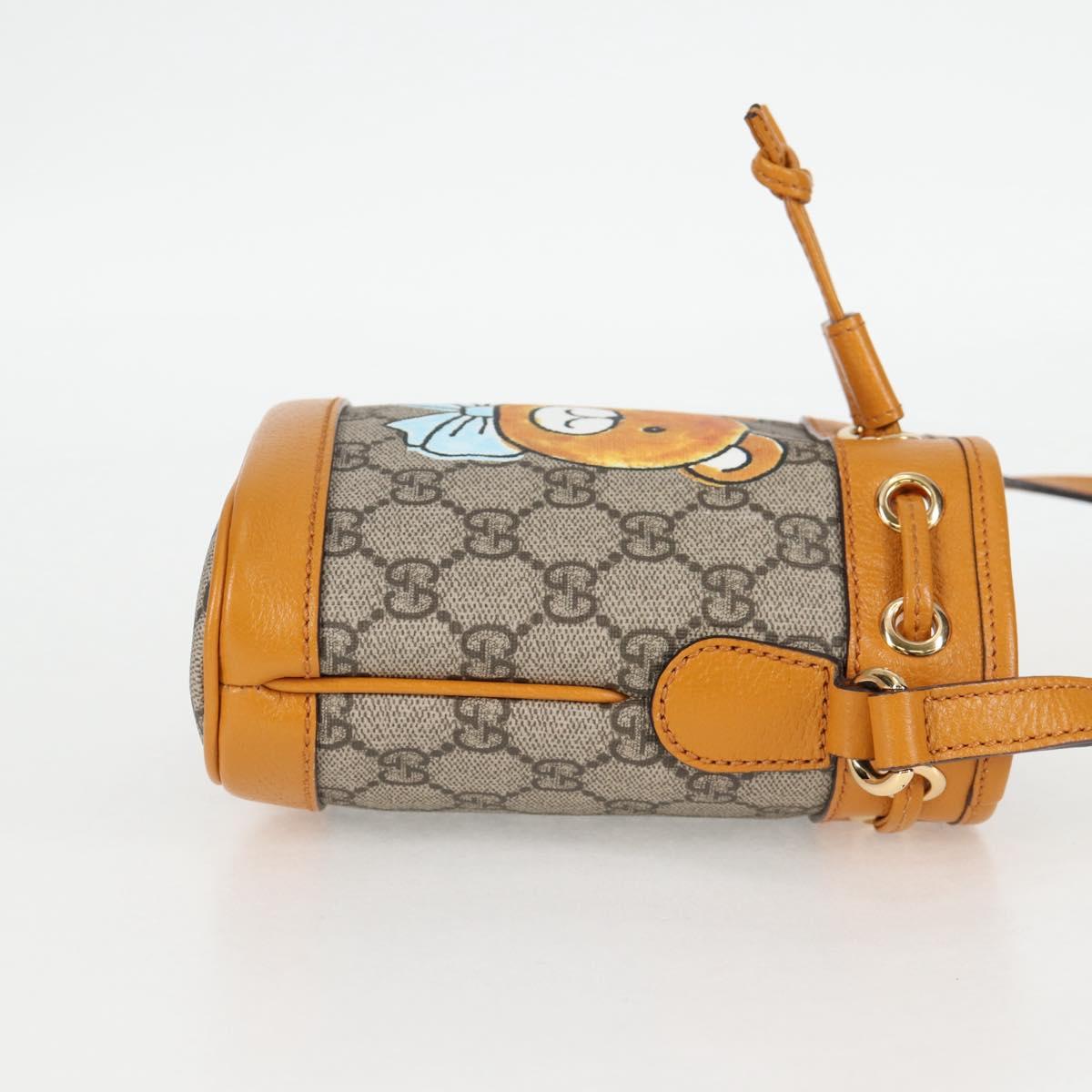Gucci Gg Supreme Shoulder Bag Pvc Beige Gold 660304