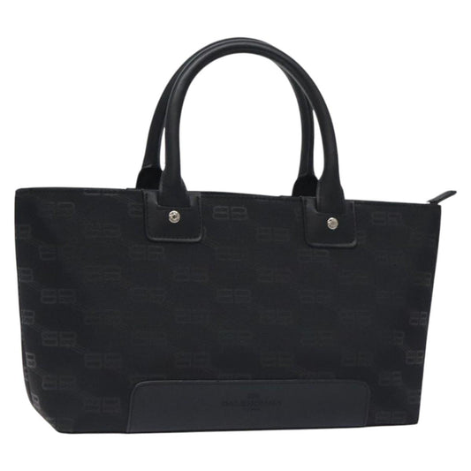 Balenciaga Hand Bag Canvas Black Silver