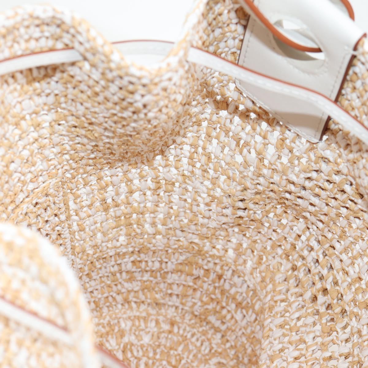 Loewe Sequin Balloon Shoulder Bag Raffia Beige Gold