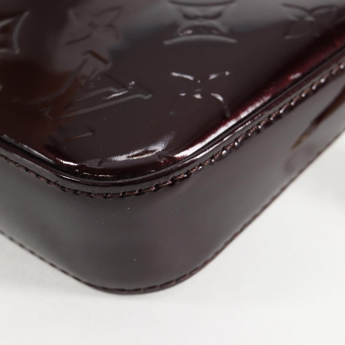 Louis Vuitton Vernis Pochette Accessoires Pouch Amarante M91576 Lv