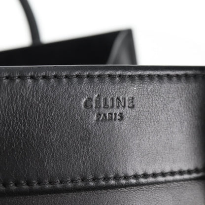 Celine Luggage Phantom Hand Bag Leather Black