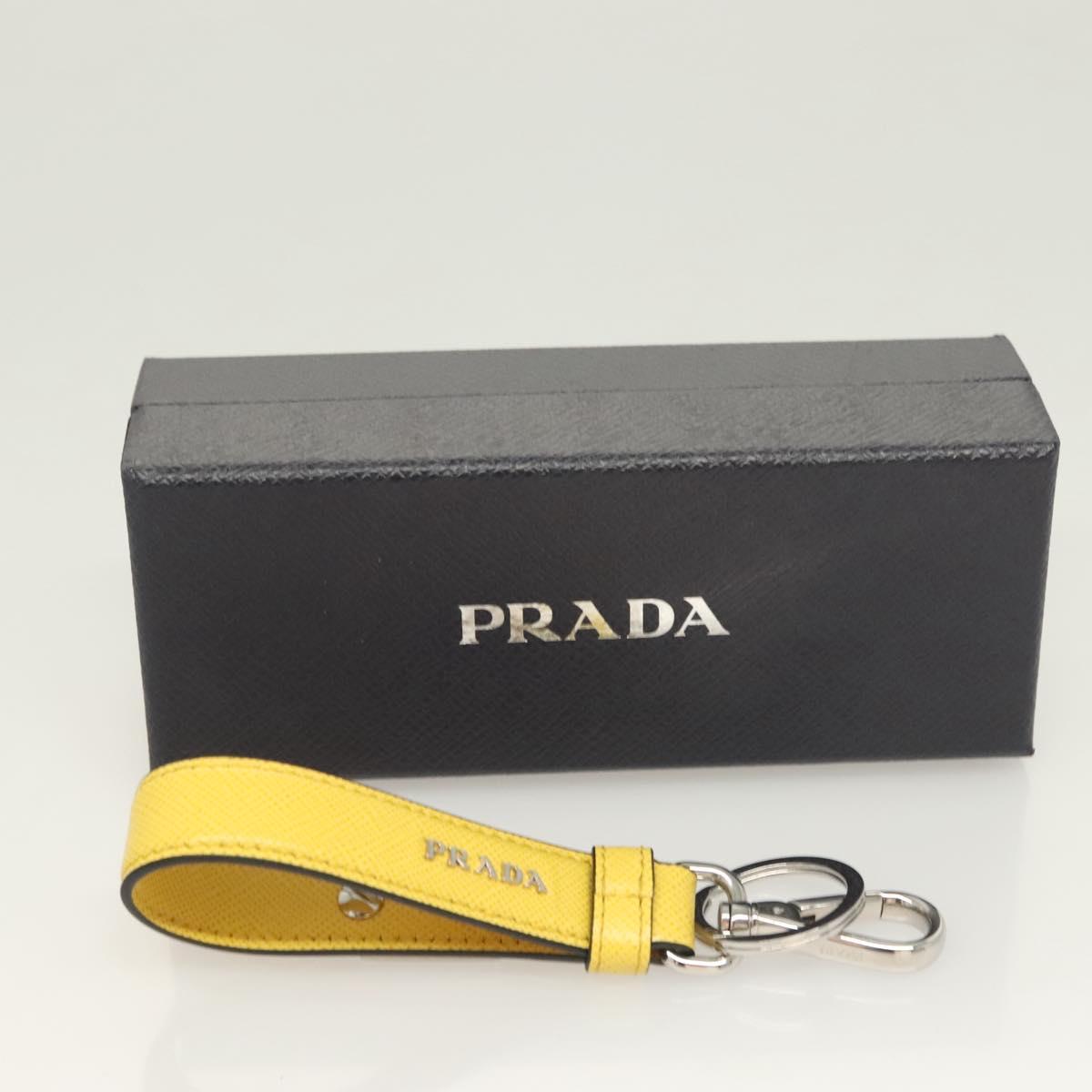 Prada Key Holder Leather Yellow