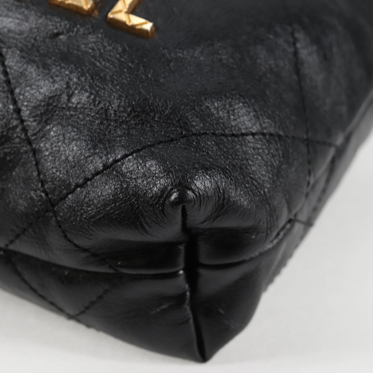 Chanel Chain Chanel 22 Shoulder Bag Leather Black Gold Cc