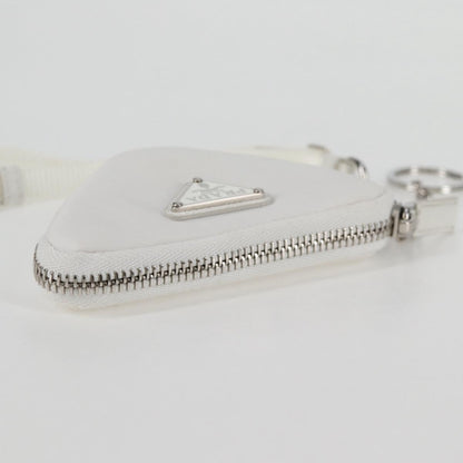 Prada Shoulder Bag Nylon White Silver
