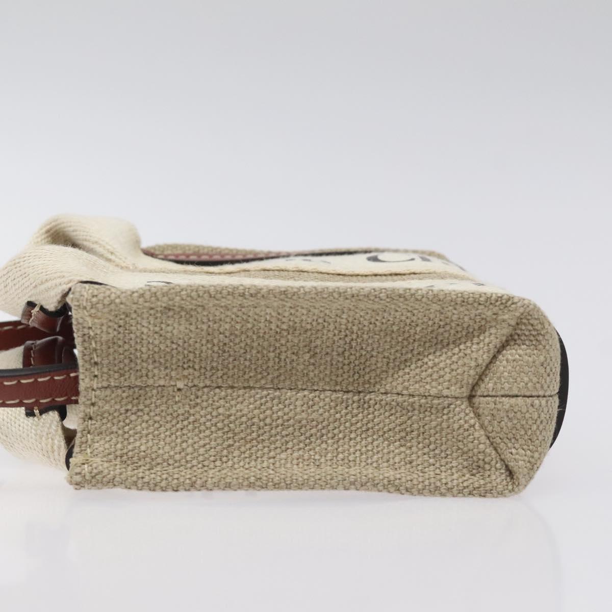 Chloe Woody Hand Bag Canvas 2WAY Ivory