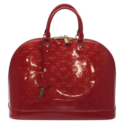 Louis Vuitton Monogram Vernis Alma Gm Hand Bag Pomme D'amour M93596