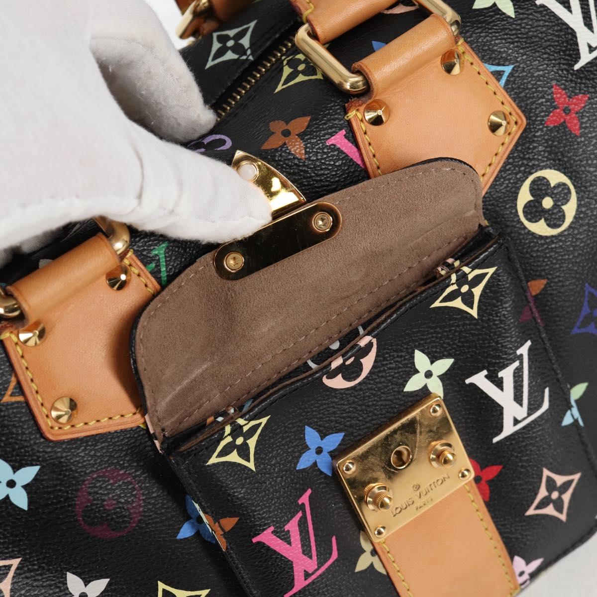 Louis Vuitton Monogram Multicolor Speedy 30 Hand Bag Black M92642