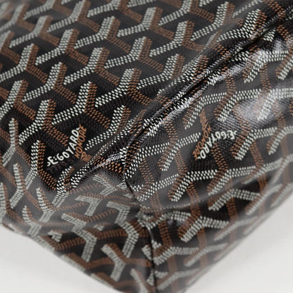 Goyard Herringbone Saint Louis Gm Tote Bag Pvc Black
