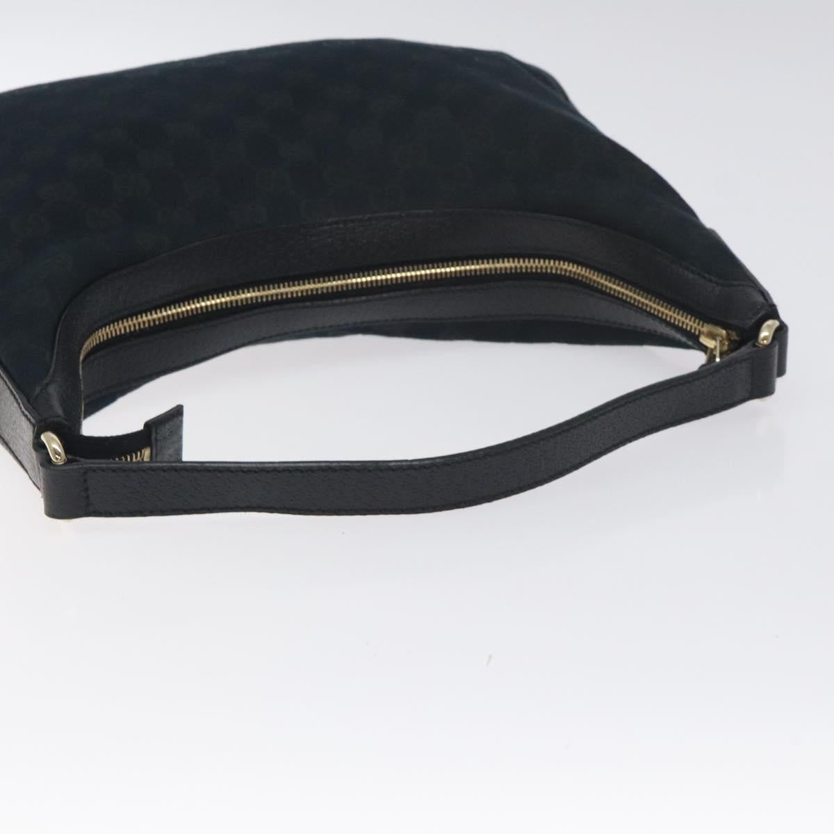 Gucci Gg Canvas Shoulder Bag Black Gold 153010