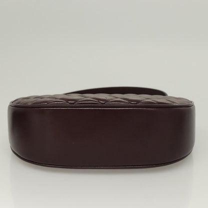 Versace Shoulder Bag Leather 2WAY Brown Gold