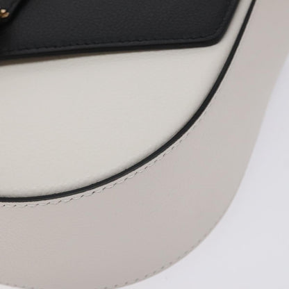 Versace Shoulder Bag Leather Black Gold White