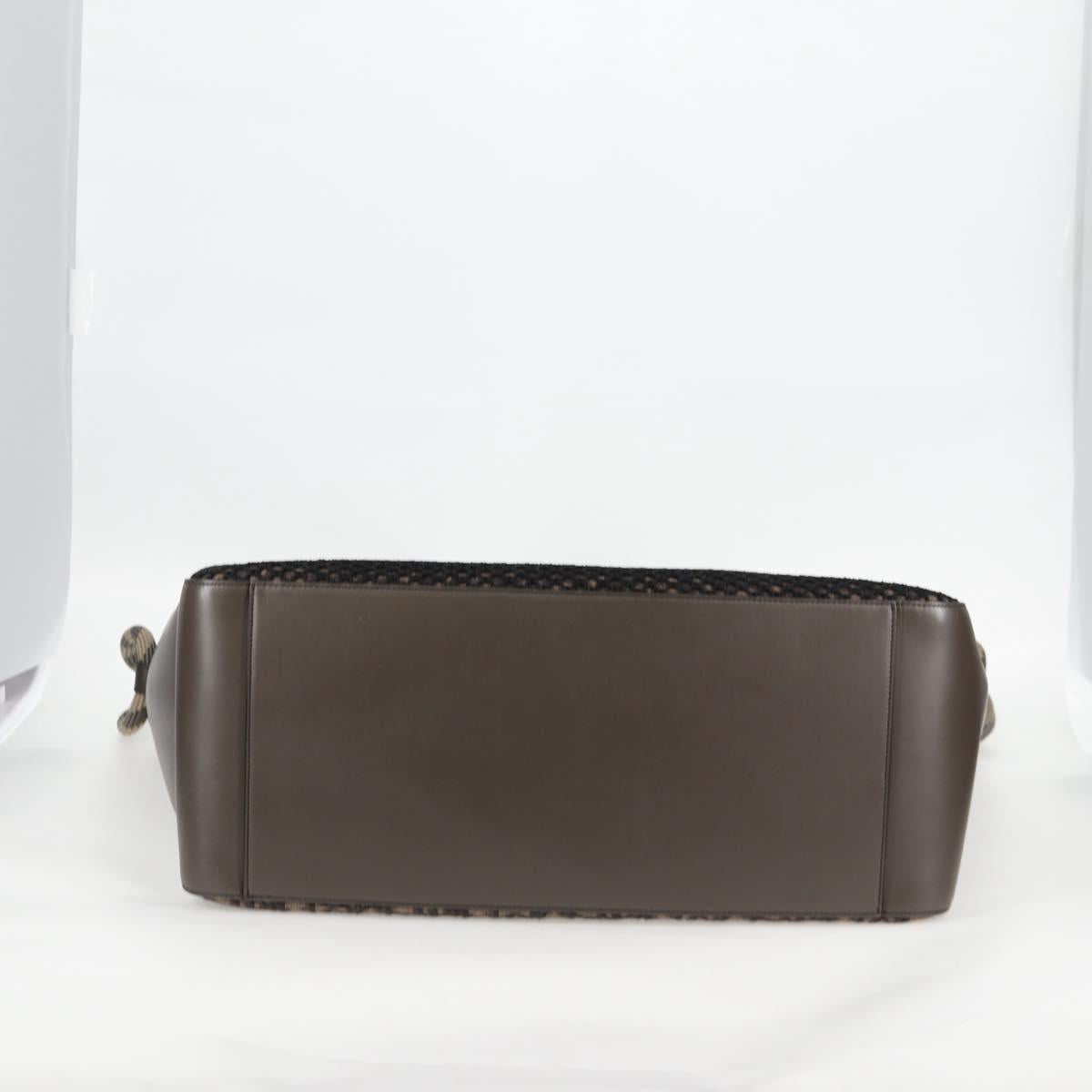 Christian Dior Tote Bag Trotter Canvas Gray Silver