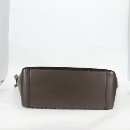 Christian Dior Tote Bag Trotter Canvas Gray Silver