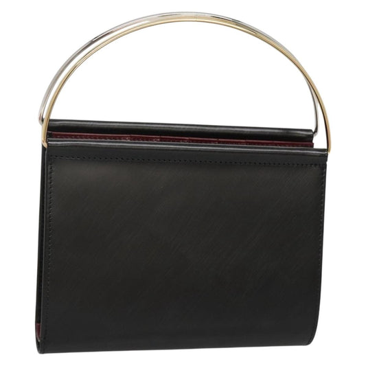Cartier Trinity Wallet Bag Hand Bag Leather Black