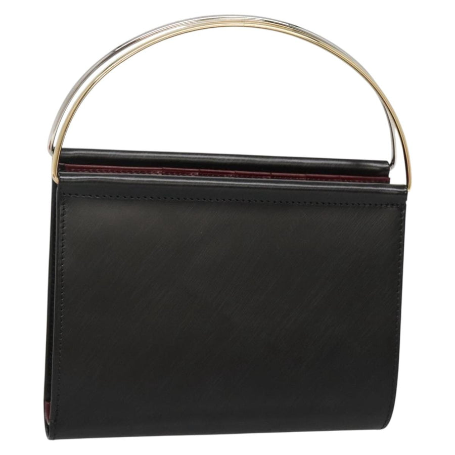 Cartier Trinity Wallet Bag Hand Bag Leather Black