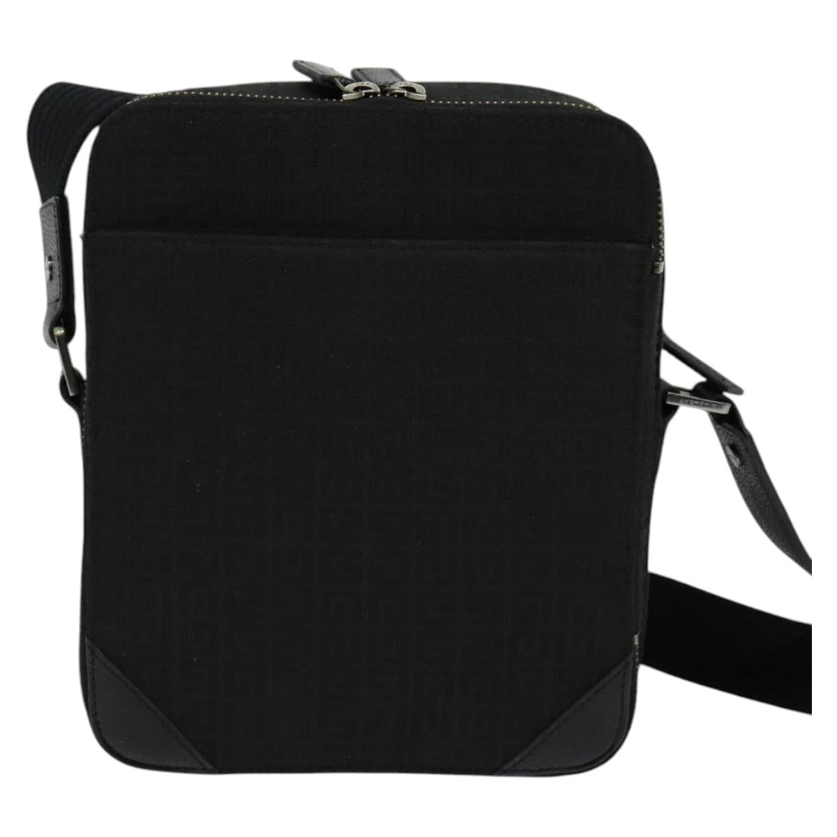 Givenchy Shoulder Bag Canvas Black Silver