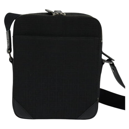 Givenchy Shoulder Bag Canvas Black Silver