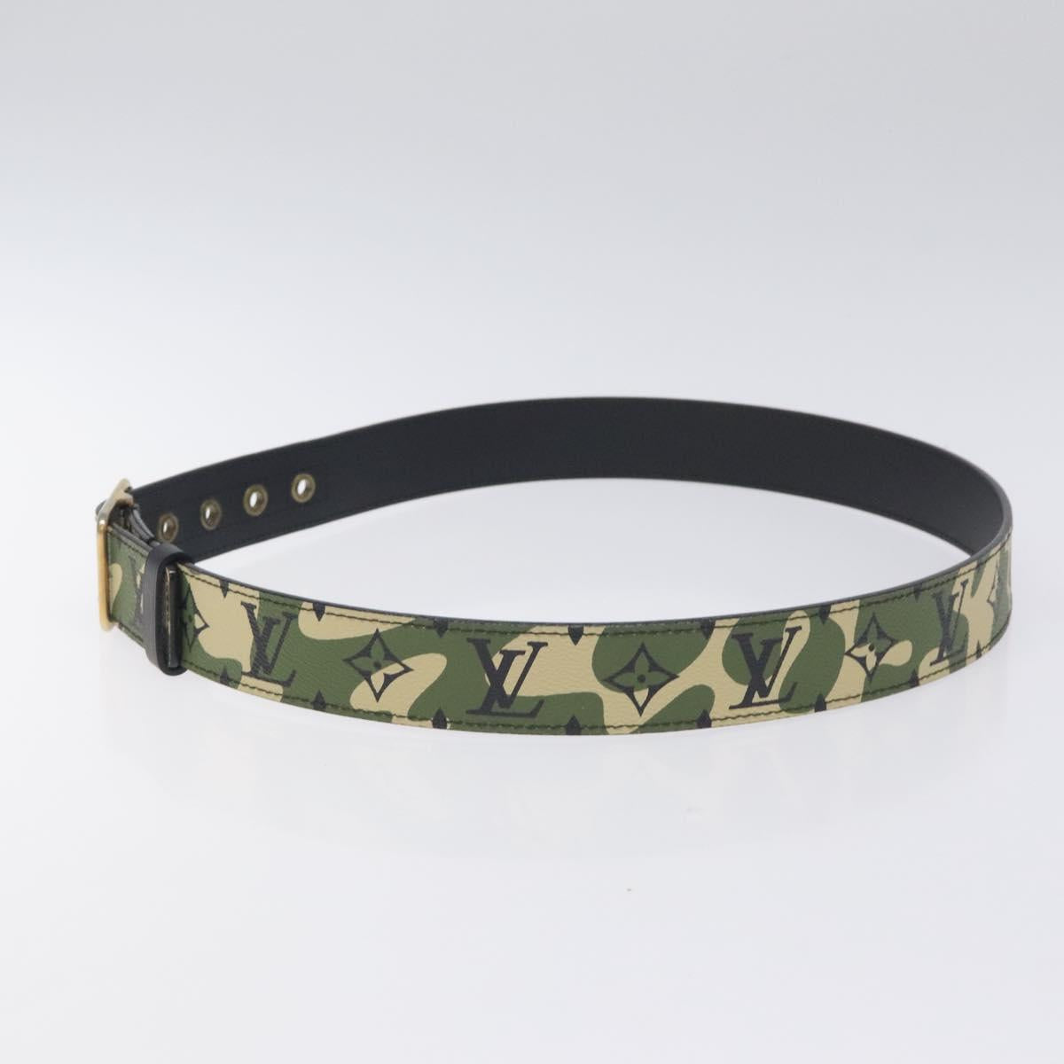 Louis Vuitton Monogram Camouflage Ceinture Belt Green M9646u Lv