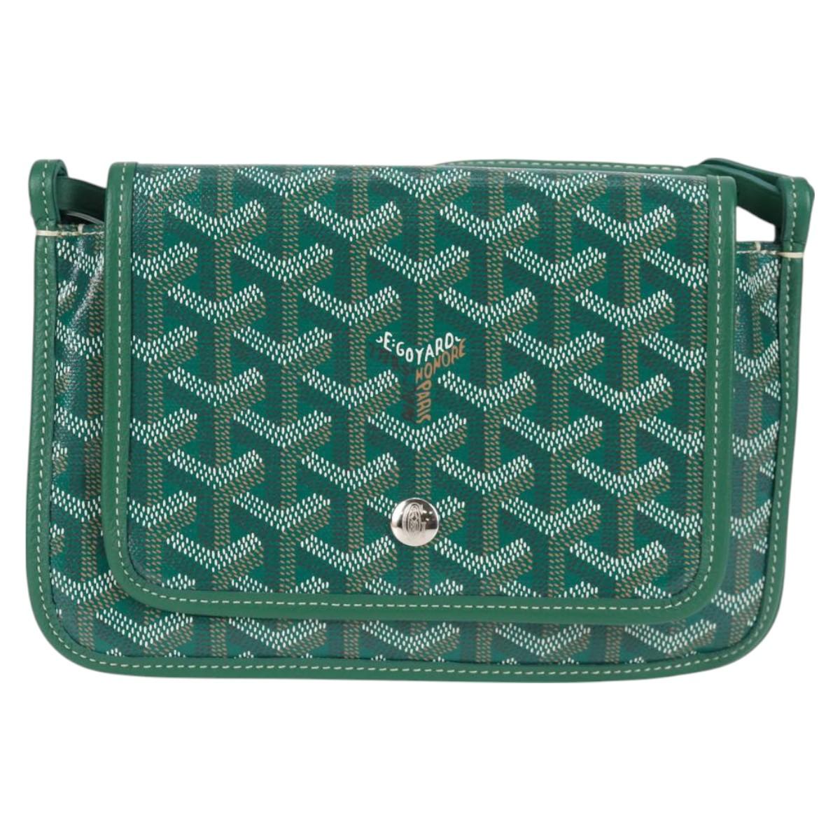 Goyard Herringbone Plum Shoulder Bag Pvc Green