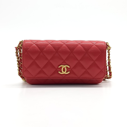 Chanel Caviar Double Chain Cross Bag (10052264)