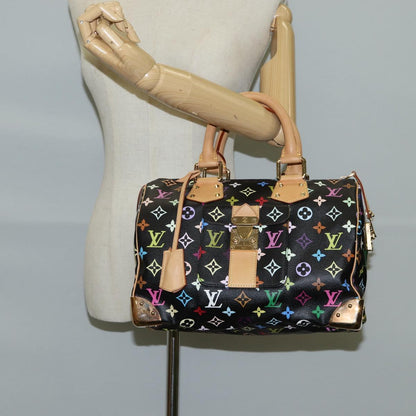 Louis Vuitton Monogram Multicolor Speedy 30 Hand Bag Black M92642