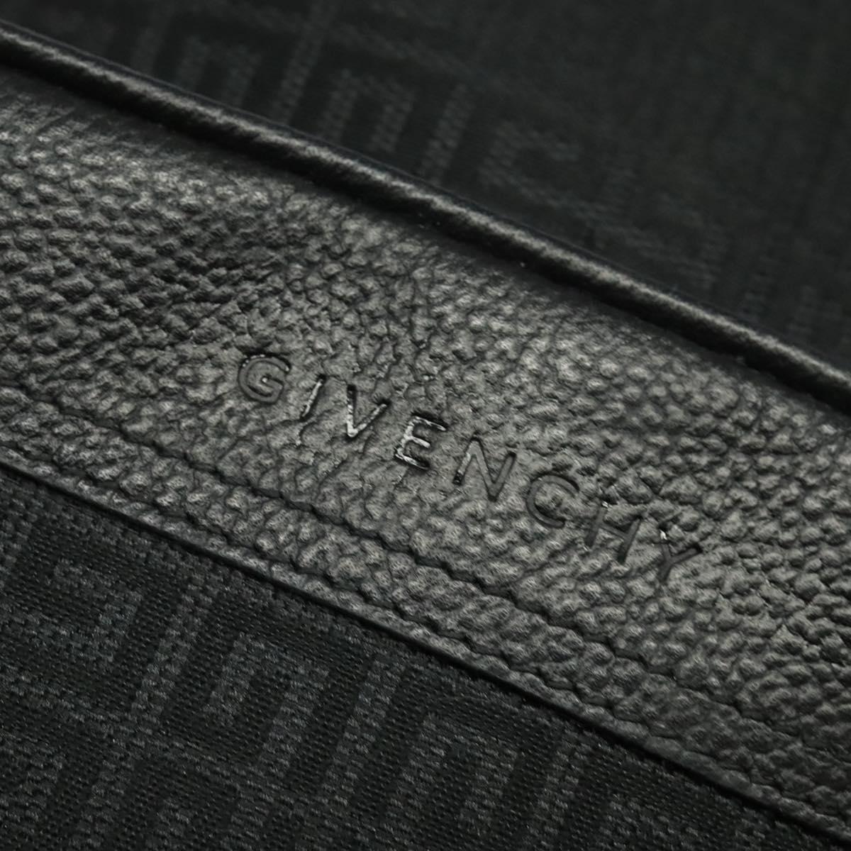Givenchy Shoulder Bag Canvas Black Silver