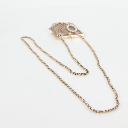 Chanel Camellia Coco Mark Chain Pouch Metal Gold Ap2890 Cc