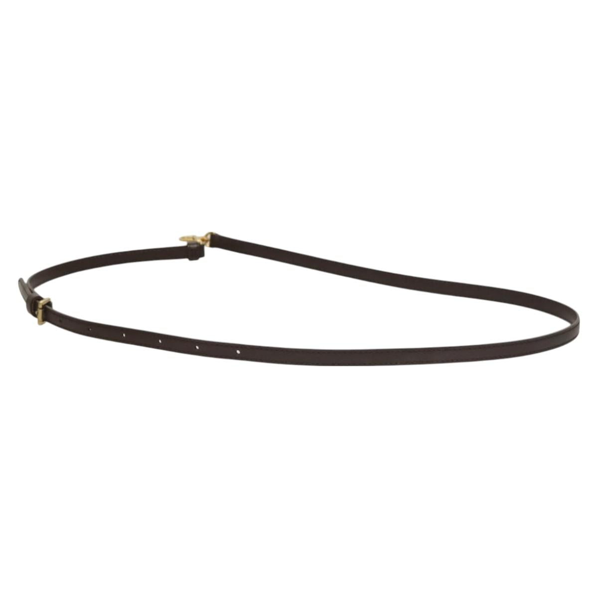 Louis Vuitton Damier Shoulder Strap Leather 38.6""-45.7"" Brown