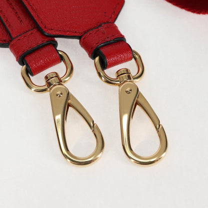 Miu Miu Shoulder Bag Leather Red Gold