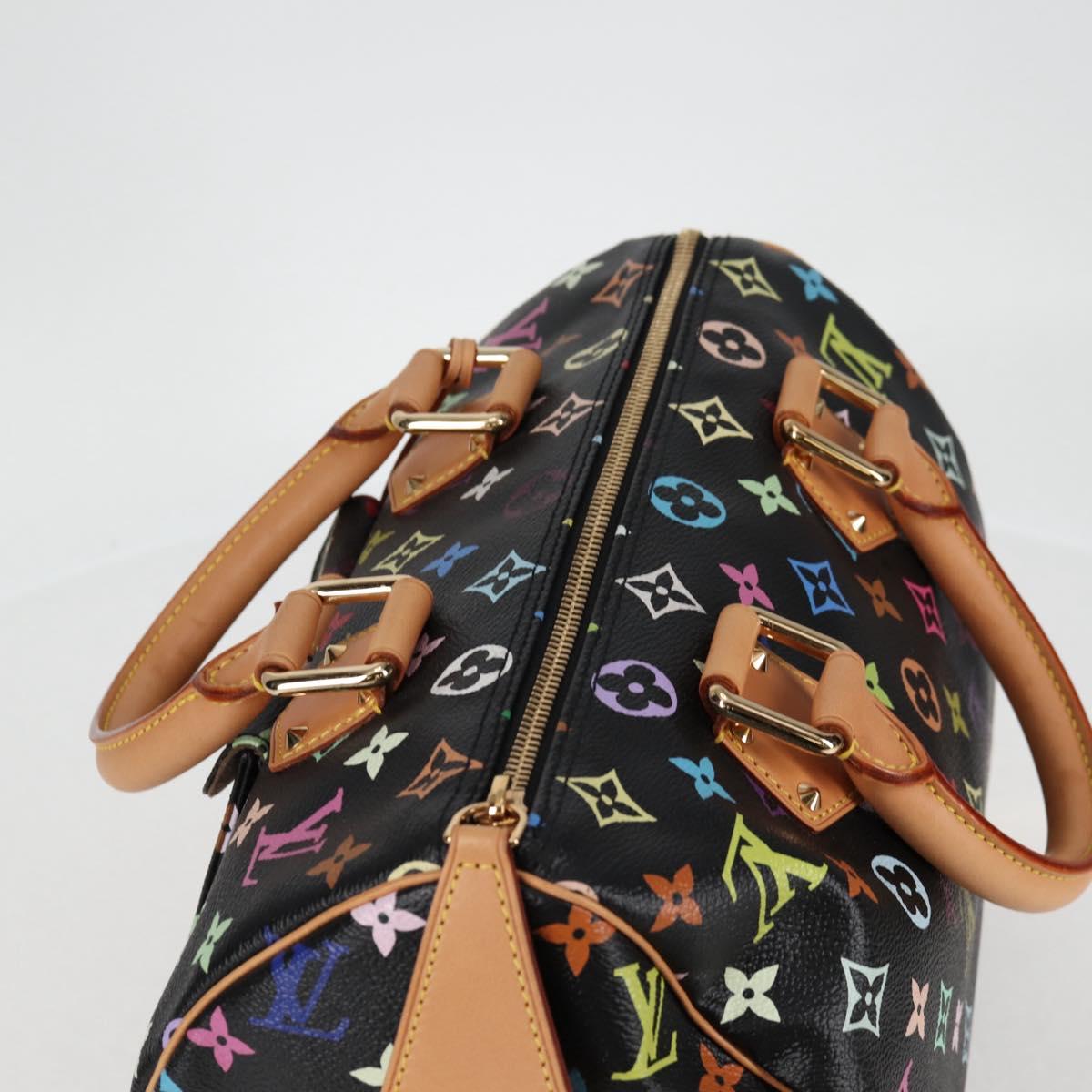 Louis Vuitton Monogram Multicolor Speedy 30 Hand Bag Black M92642