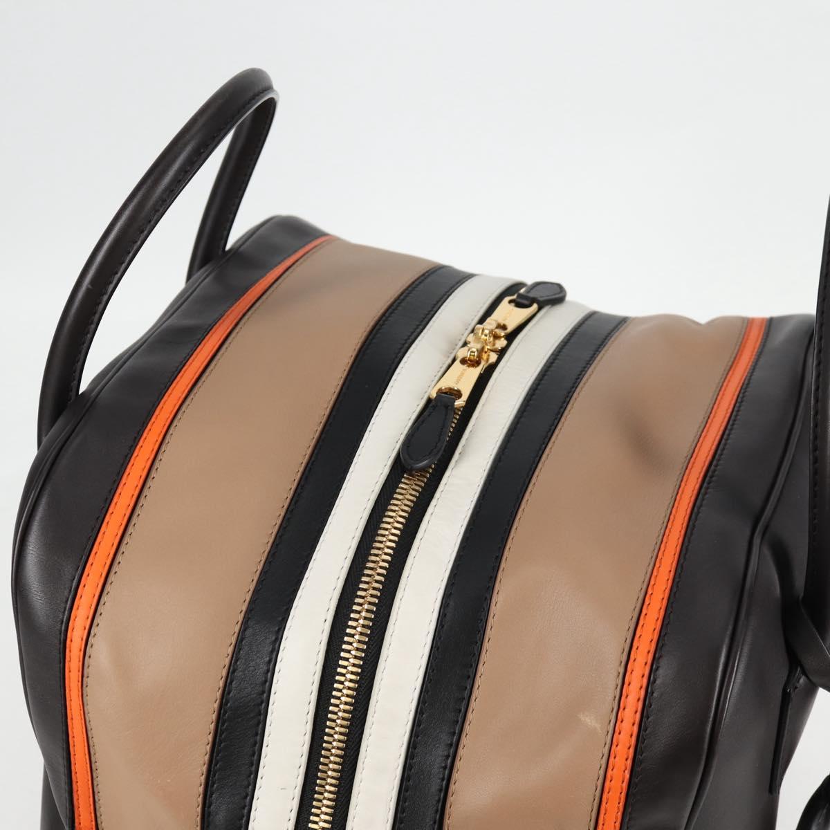 Burberry Hand Bag Leather 2WAY Black Gold