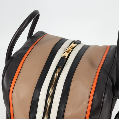 Burberry Hand Bag Leather 2WAY Black Gold