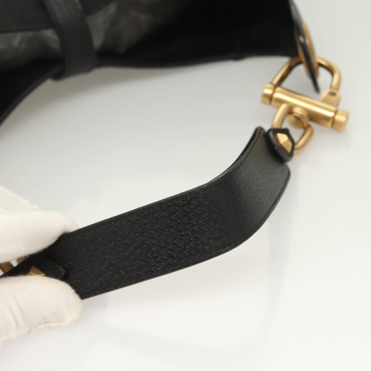 Gucci Gg Canvas Jackie Shoulder Bag Black Gold 120888