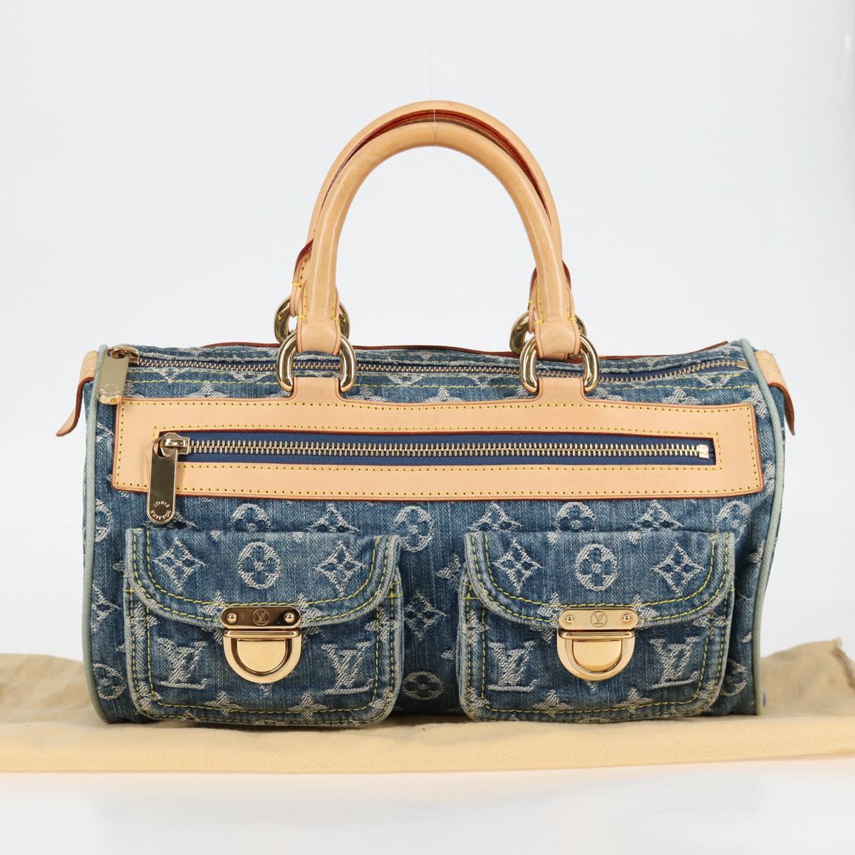 Louis Vuitton Monogram Denim Neo Speedy Hand Bag Blue M95019 Lv