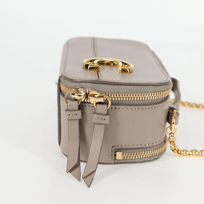 Chloe Chain Shoulder Bag Leather Beige Gold