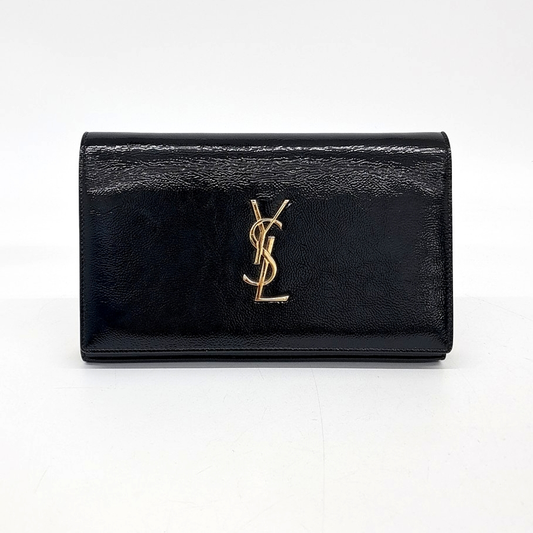 Saint Laurent Patent Monogram Chain Clutch And Crossbag (377829) (10006964)