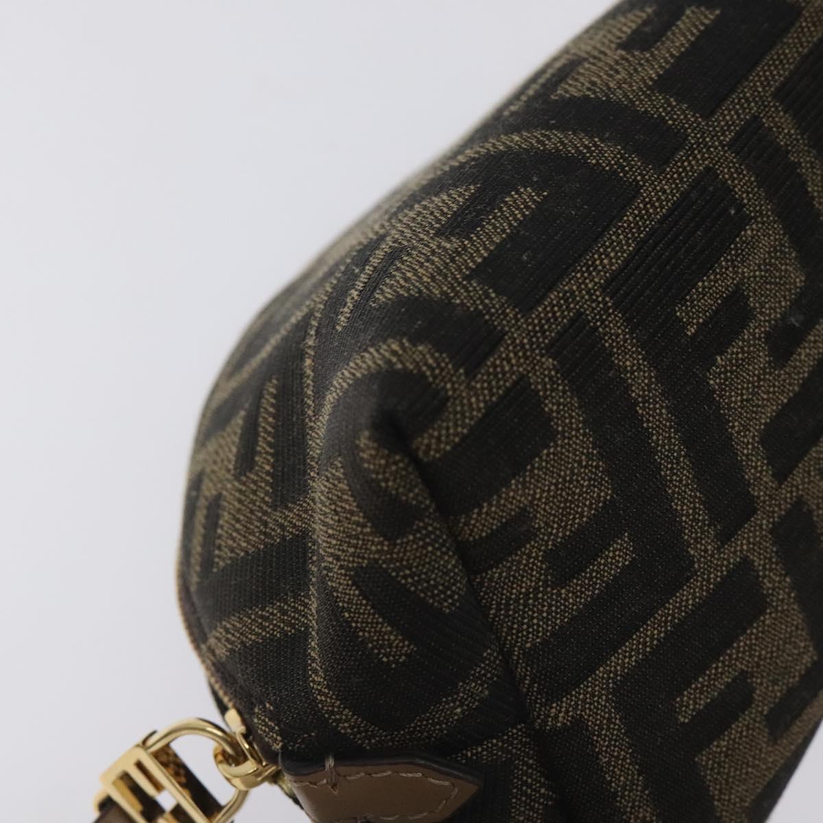 Fendi Zucca Canvas Pouch Black Brown