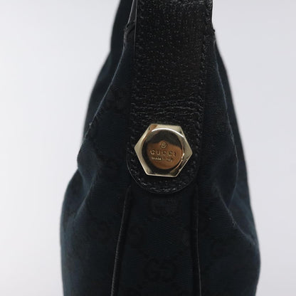 Gucci Gg Canvas Shoulder Bag Black Gold 153010