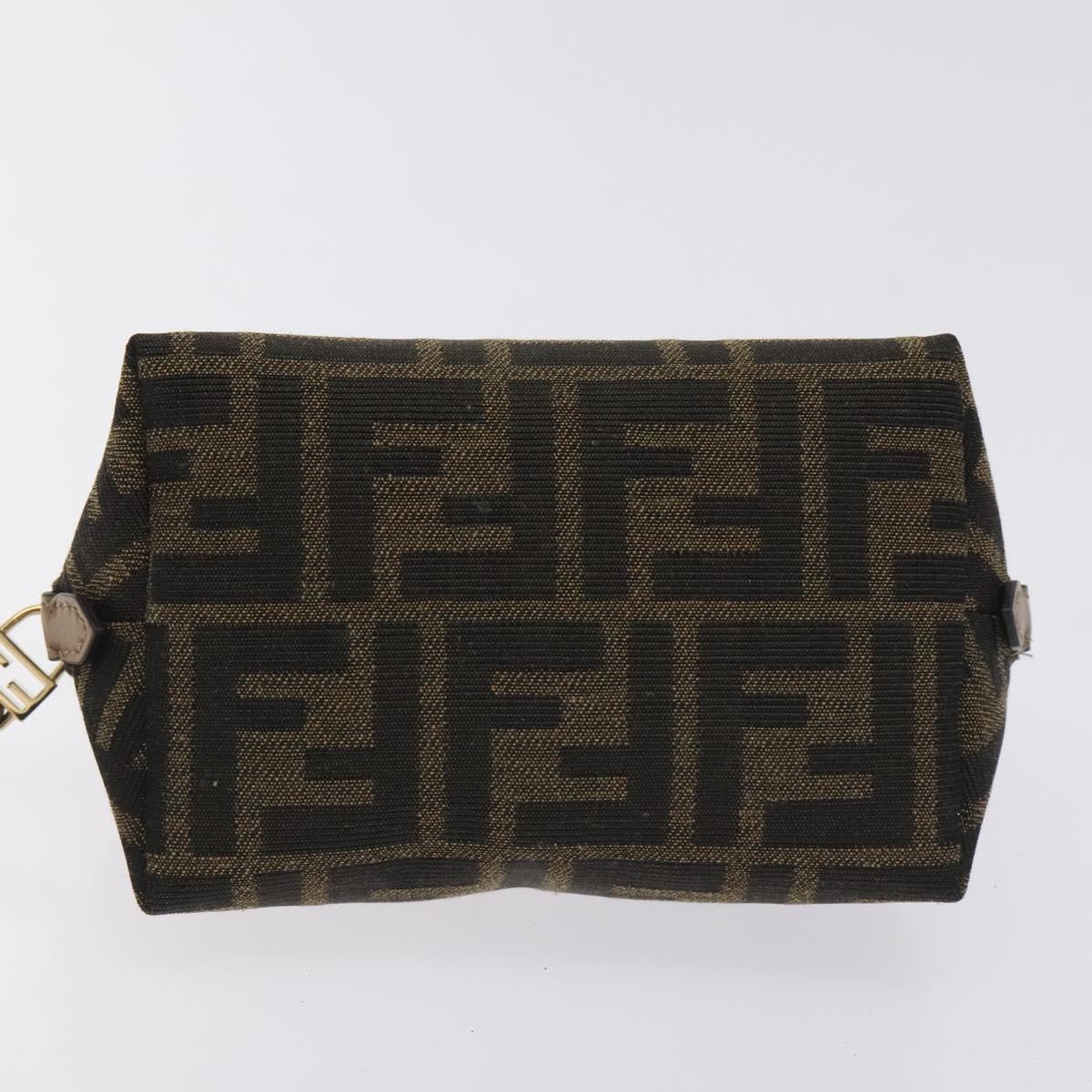 Fendi Zucca Canvas Pouch Black Brown